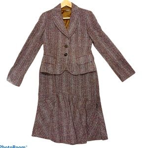 United Colors of Benetton Brown Jacket and Skirt